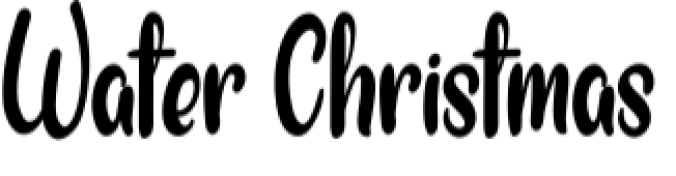 Water Christmas Font Preview