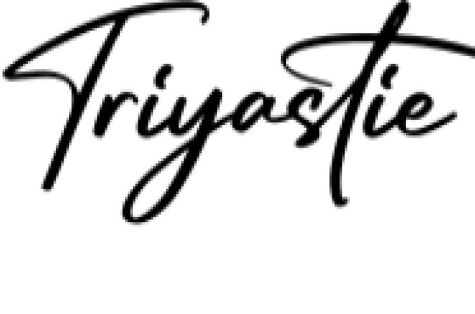 Triyastie Font Preview