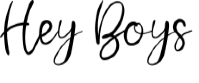 Hey Boys Font Preview