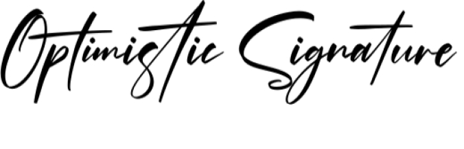 Optimistic Signature Font Preview