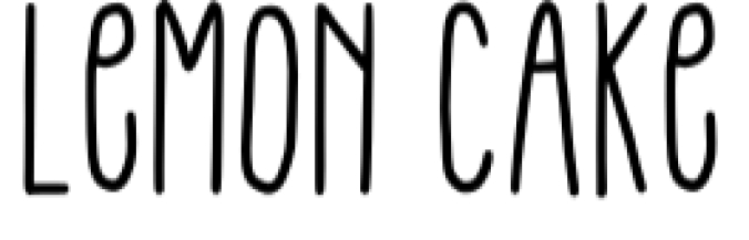Lemon Cake Font Preview