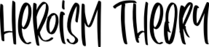 Heroism Theory Font Preview