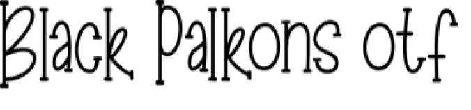 Black Palkons Font Preview