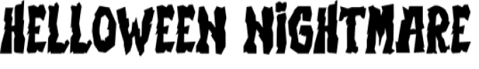 Helloween Nightmare Font Preview
