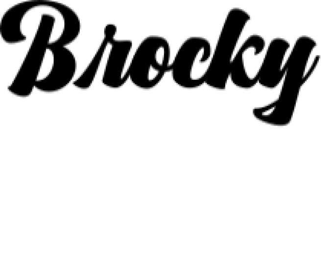 The Brocky Font Preview