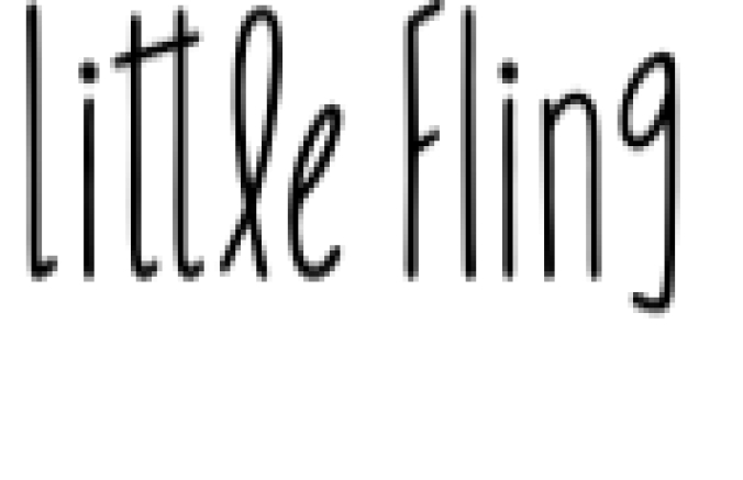 Little Fling Font Preview