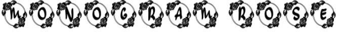 Monogram Rose Font Preview
