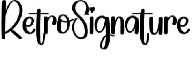 Retro Signature Font Preview