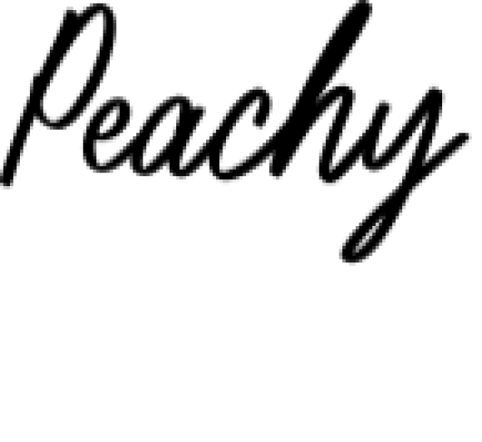 Peachy Script Font Preview