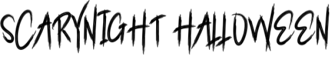 Scarynight Halloween Font Preview