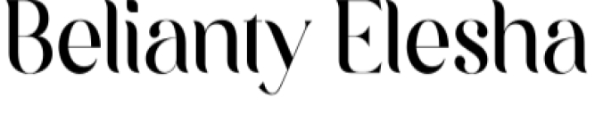 Belianty Elesha Font Preview