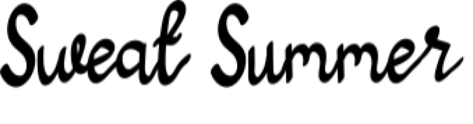 Sweat Summer Font Preview