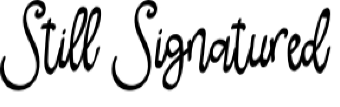 Still Signatured Font Preview