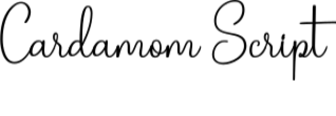 Cardamom Script Font Preview