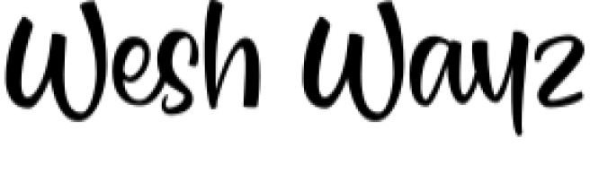Weshwayz Font Preview
