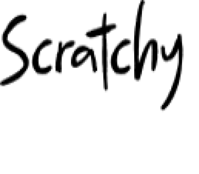 Scratchy Font Preview