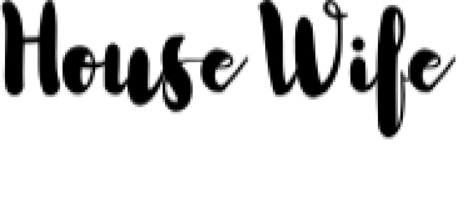 House Wife Font Preview