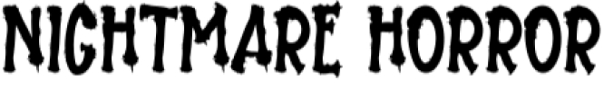 Nightmare Horror Font Preview