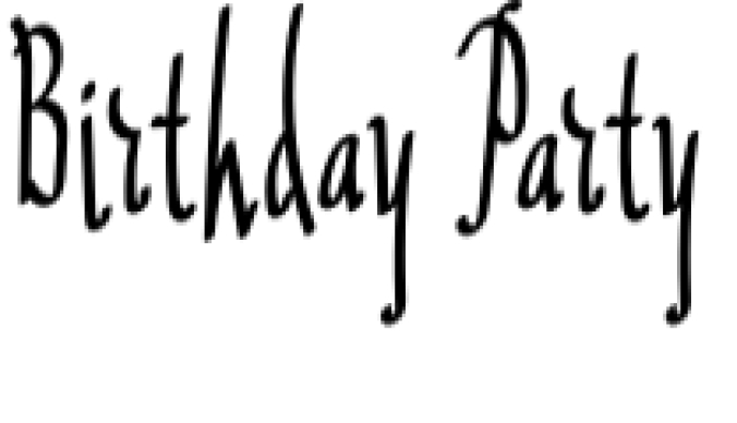 Birthday Party Font Preview