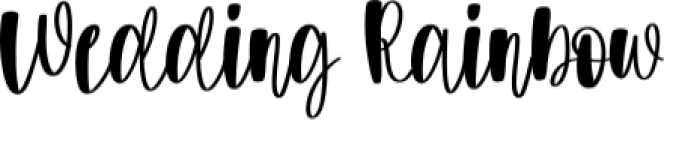 Wedding Rainbow Font Preview