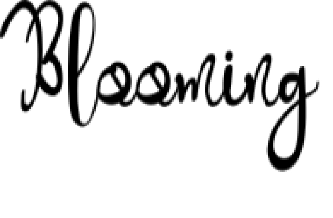Blooming Font Preview