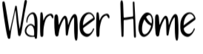 Warmer Home Font Preview