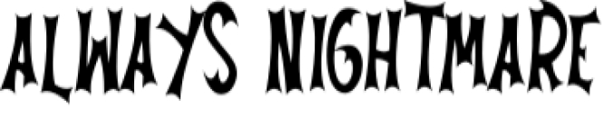 Always Nightmare Font Preview