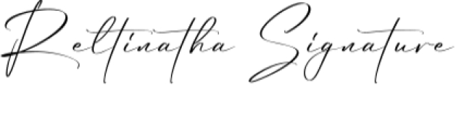 Reltinatha Signature Font Preview