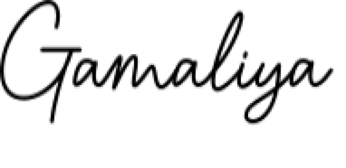 Gamaliya Font Preview