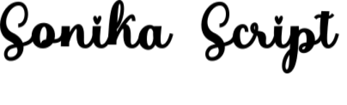 Sonika Script Font Preview