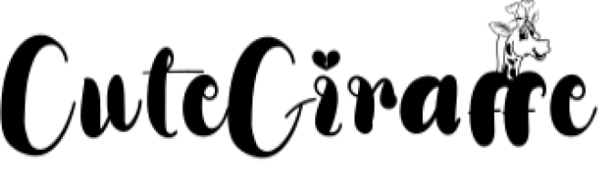 Cute Giraffe Font Preview