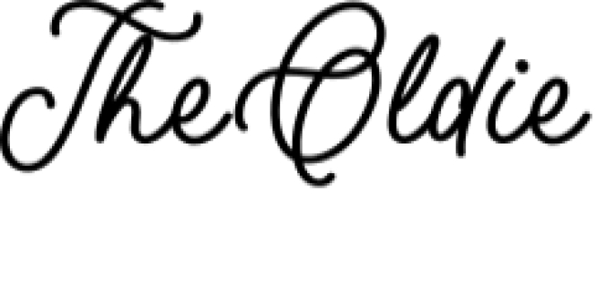 The Oldie Script Font Preview