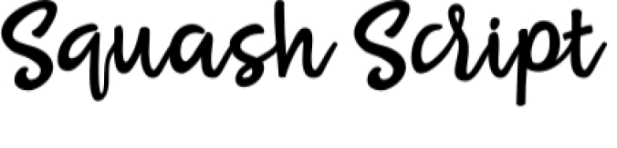 Squash Script Font Preview