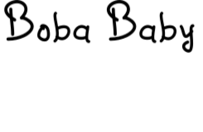 Boba Baby Font Preview