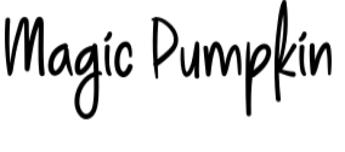 Magic Pumpkin Font Preview