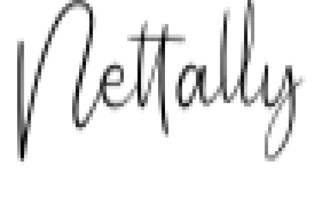 Nettally Font Preview