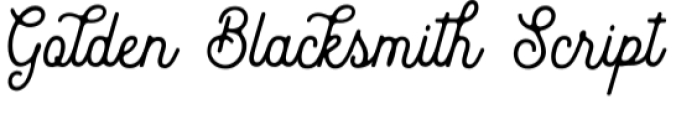 The Golden Blacksmith Font Preview