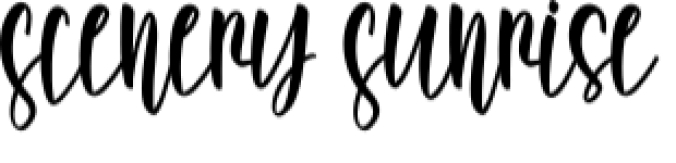 Scenery Sunrise Font Preview