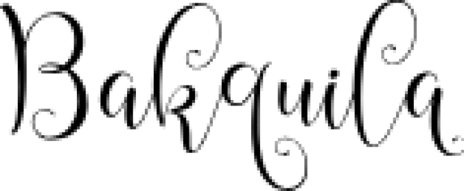 Bakquila Font Preview