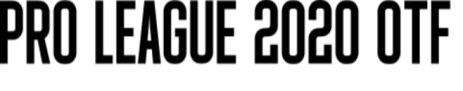 Pro League 2020 Font Preview