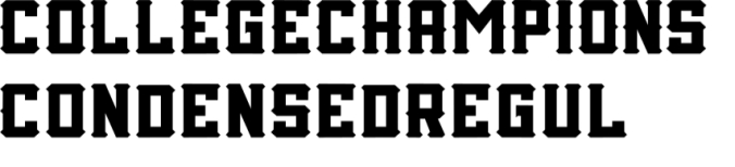 College Championship Font Preview