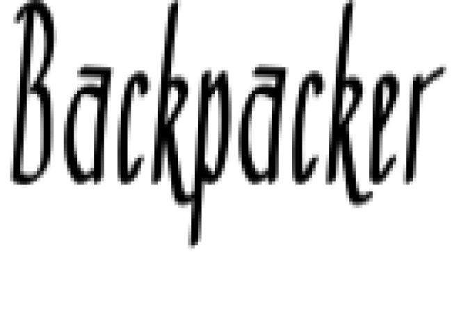 Backpacker Font Preview