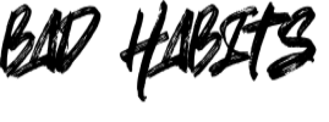 Bad Habits Font Preview
