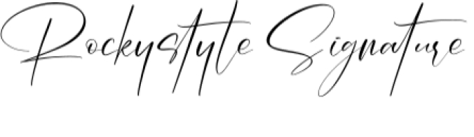 Rockystyle Signature Font Preview