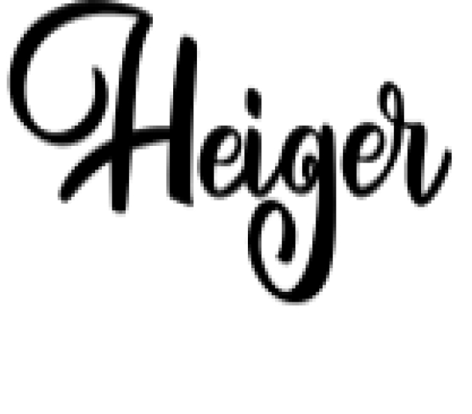 Heiger Font Preview