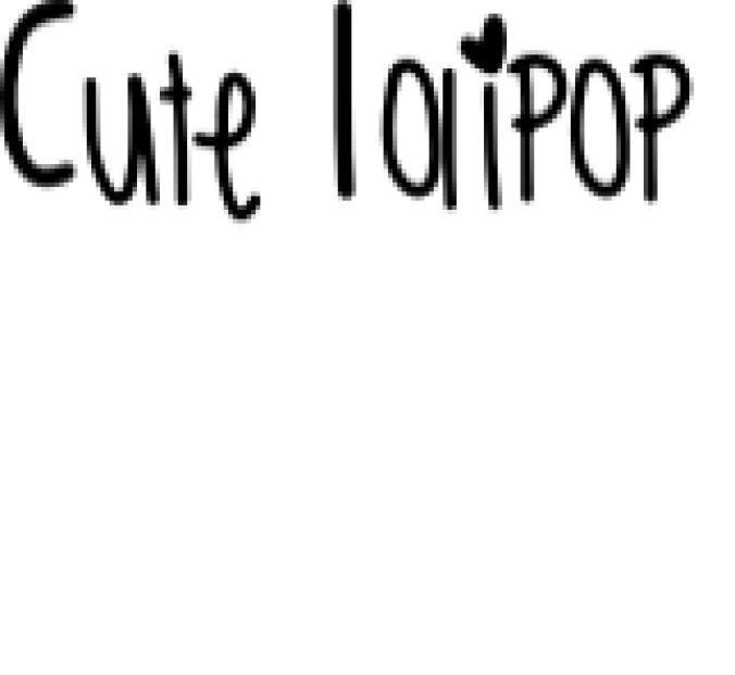 Cute Lolipop Font Preview