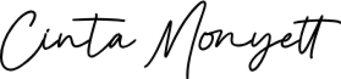 Cinta Monye Font Preview