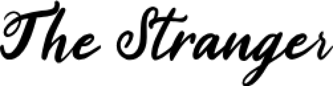 Stranger Font Preview