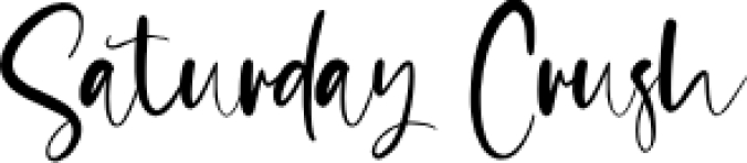 Saturday Crush Font Preview
