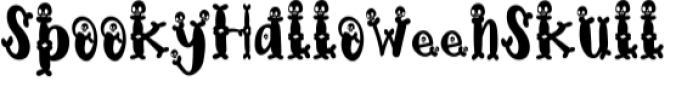 Spooky Halloween Skull Font Preview